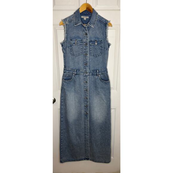 All Saints Dresses & Skirts - All Saints Light Blue Denim Maxi Dress